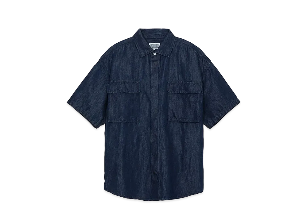 Cav Empt (C.E) DENIM SHORT SLEEVE SHIRT "Indigo"