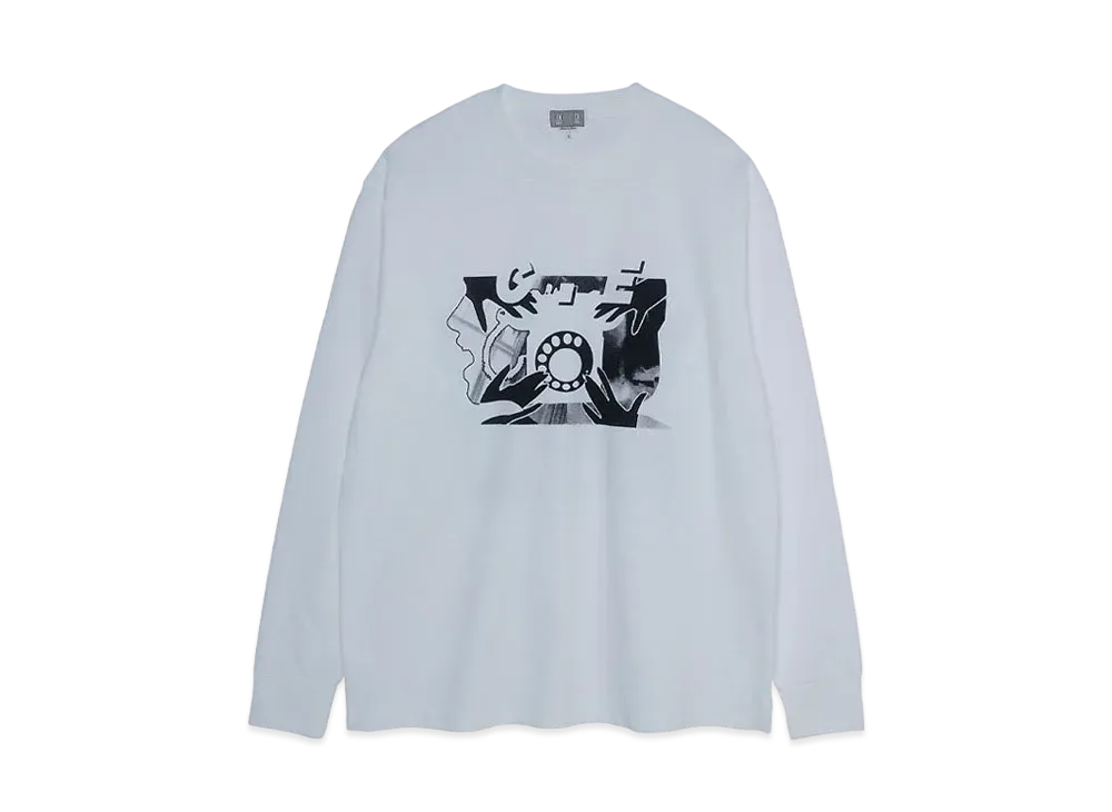 Cav Empt (C.E) ROTARY DIAL LONG SLEEVE T "White"