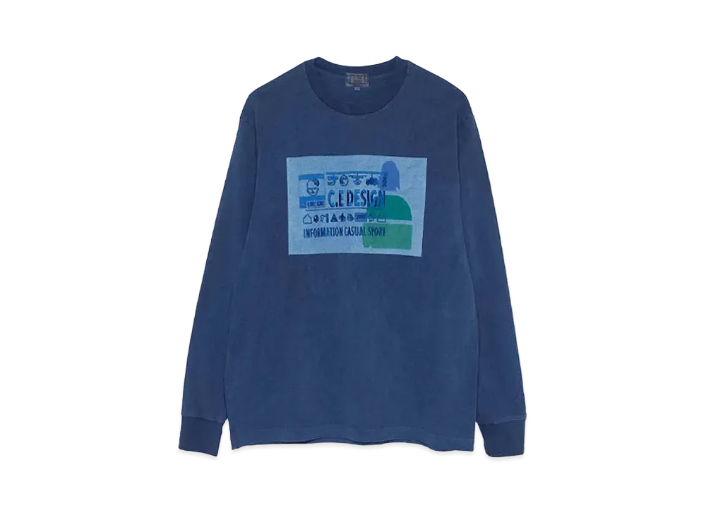 Cav Empt (C.E) INFORMATION LONG SLEEVE T "Navy"