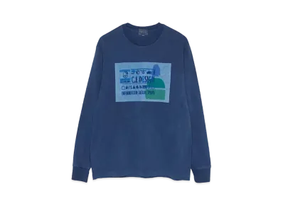 Cav Empt (C.E) INFORMATION LONG SLEEVE T "Navy"