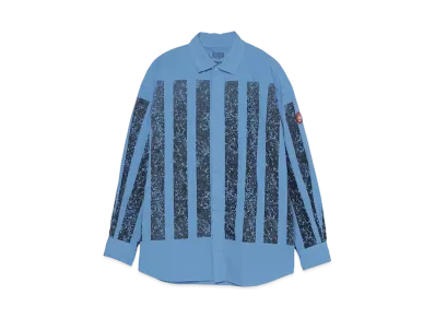 Cav Empt (C.E) NOISE STRIPE FLANNEL BIG SHIRT "Blue"