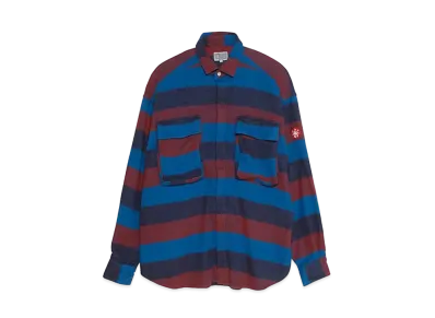 Cav Empt (C.E) STRIPE FLANNEL BIG SHIRT "Blue"