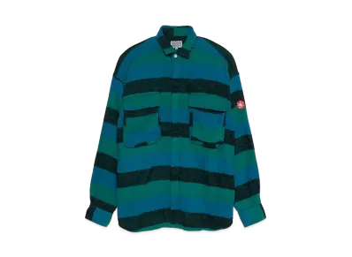 Cav Empt (C.E) STRIPE FLANNEL BIG SHIRT "Green"