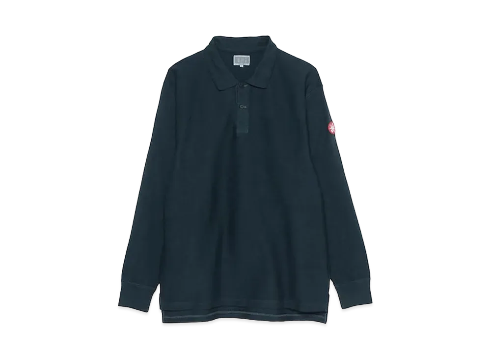 Cav Empt (C.E) OVERDYE RIB LONG SLEEVE POLO "Black"