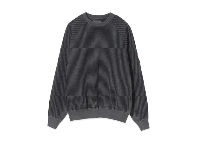 Cav Empt (C.E) STRIPE OVERDYE CREW NECK "Charcoal"