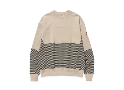 Cav Empt (C.E) STRIPE PANEL SWEAT "Light Yellow"