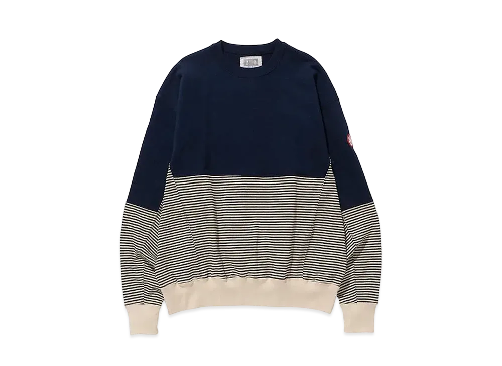 Cav Empt (C.E) STRIPE PANEL SWEAT "Navy"
