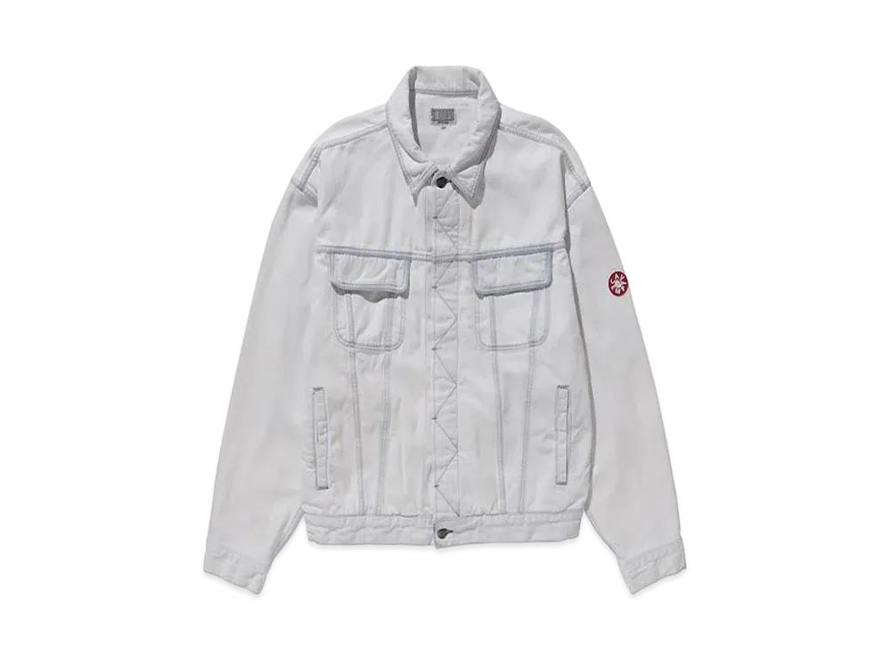Cav Empt (C.E) BLEACHED DENIM JACKET "White"