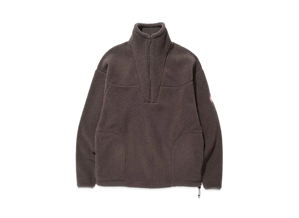 Cav Empt (C.E) HEAVY FLEECE HALF ZIP "Brown"