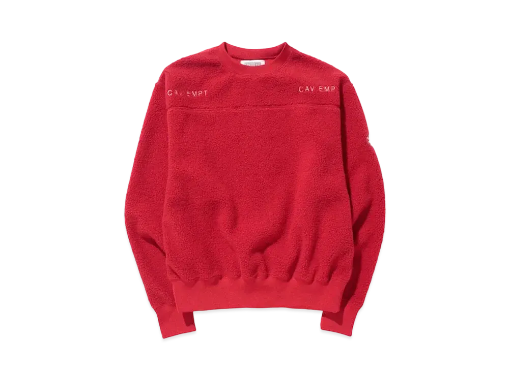 Cav Empt (C.E) FLEECE CREW NECK "Red"
