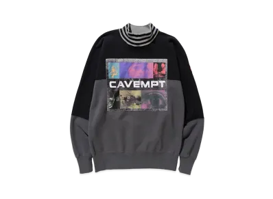 Cav Empt (C.E) FOG PATCH MOCK TURTLE NECK SWEAT "Charcoal"