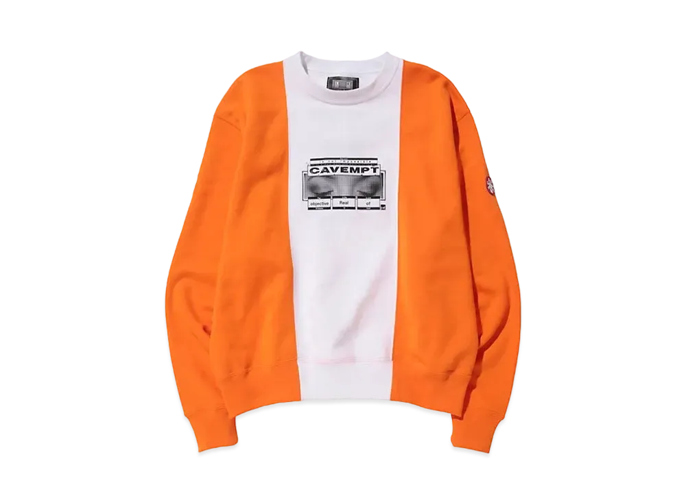 Cav Empt (C.E) OBJECTIVE 2 TONE CREW NECK "Orange"