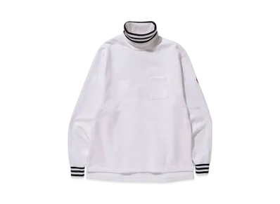 Cav Empt (C.E) HOOP CUFF TURTLE NECK SWEAT "White"