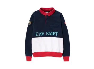 Cav Empt (C.E) CAV-UAL LIGHT COLLARED SWEAT "Navy White"