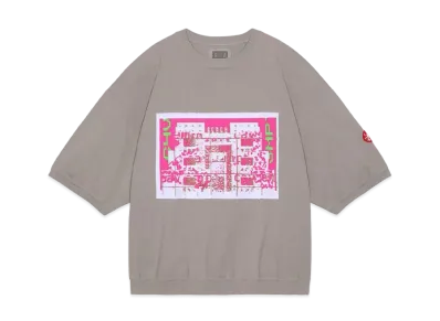 Cav Empt (C.E) Overdye Patched Crew Neck "Gray"
