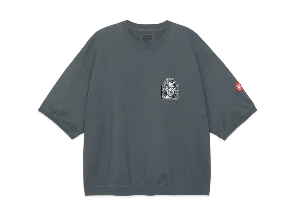 Cav Empt (C.E) Overdye Zig Patch Short Sleeve Crew Neck "Charcoal"