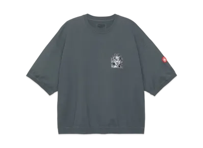 Cav Empt (C.E) Overdye Zig Patch Short Sleeve Crew Neck "Charcoal"
