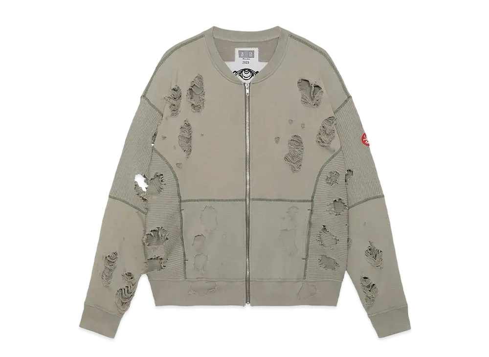 Cav Empt (C.E) Plague Wide Rib Cut Zip Sweat "Gray"