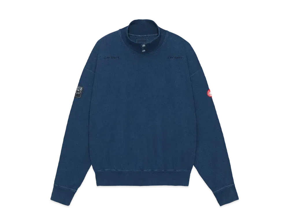 Cav Empt (C.E) Overdye PQ Open Mock Neck "Navy"