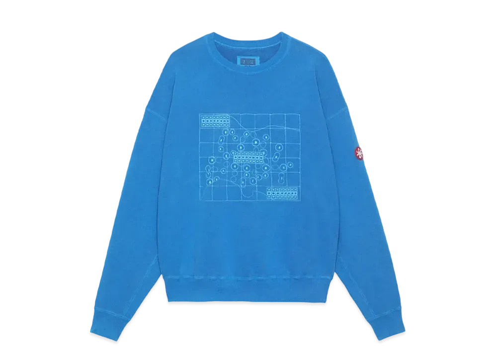 Cav Empt (C.E) Overdye Arrangement Crew Neck "Blue"