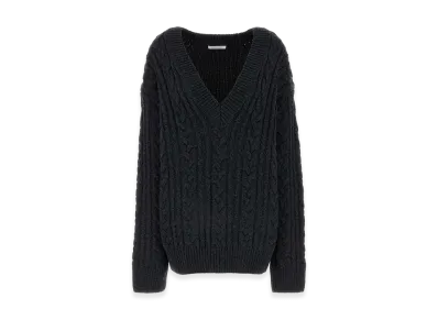 Cecilie Bahnsen Women's Wool Oversize Alia Sweater "Charcoal Gray"
