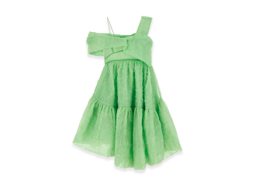 Cecilie Bahnsen Women's Silk Blend Soon Mini Dress "Green"