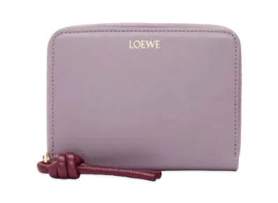 LOEWE Knot Compact Zip Wallet Shinina Pakaf "Dirty Mauve/Burgundy"