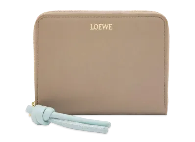 LOEWE Knot Compact Zip Wallet Shinina Pakaf "Sand/Blue Iceberg"