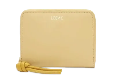 LOEWE Knot Compact Zip Wallet Shinina Pakaf "Dark Butter/Sunflower"