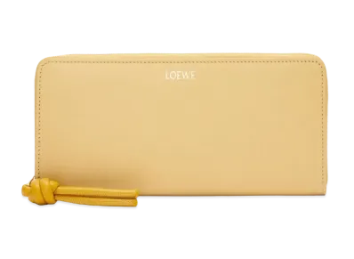 LOEWE Knot Zip Around Wallet Shinina Pakaf "Dark Butter/Sunflower"