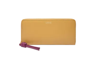LOEWE Knot Zip Around Wallet "Sahara/Crimson"