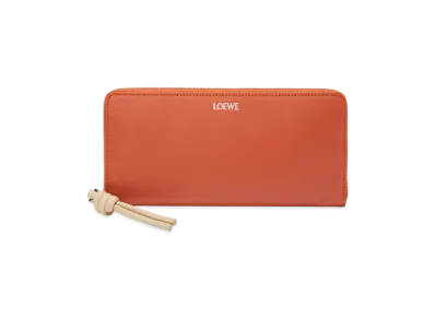 LOEWE Knot Zip Around Wallet "Maple/Papercraft"