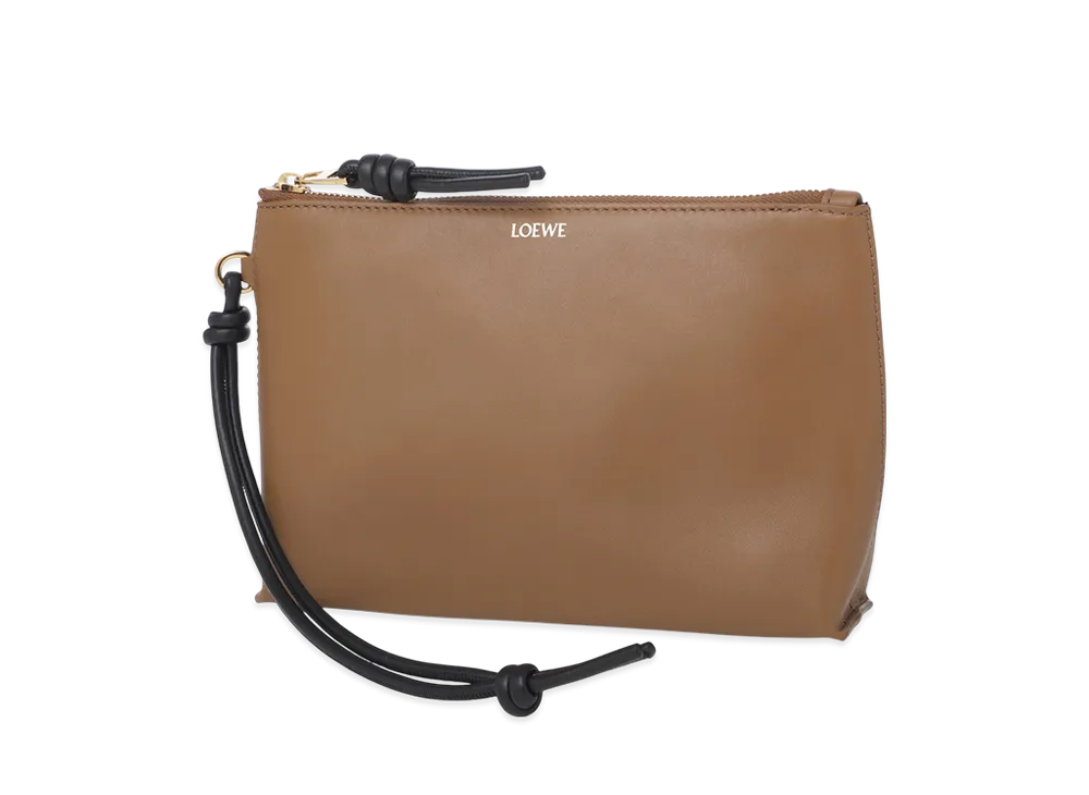 LOEWE Knot T Pouch "Oak/Black"