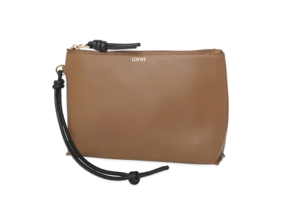 LOEWE Knot T Pouch "Oak/Black"