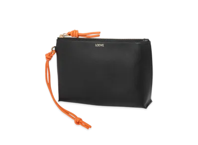 LOEWE Knot T Pouch "Black/Bright Orange"