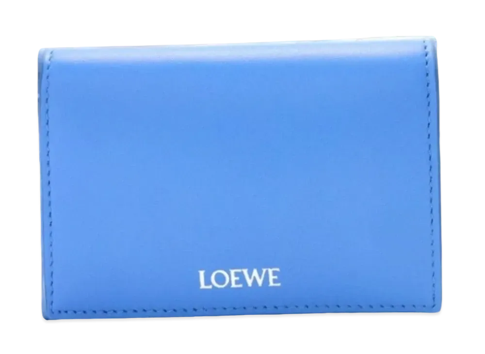 LOEWE Slim Bifold Card Holder Shinina Pakaf "Seaside Blue"