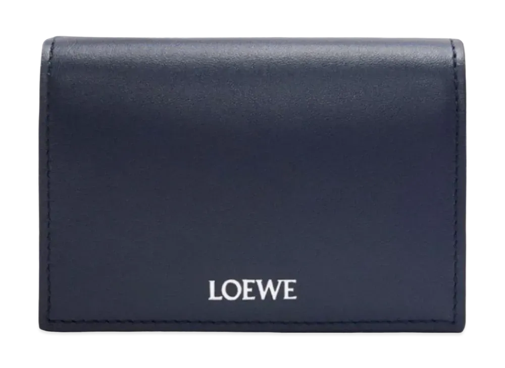 LOEWE Slim Bifold Card Holder Shinina Pakaf "Deep Navy/Black"