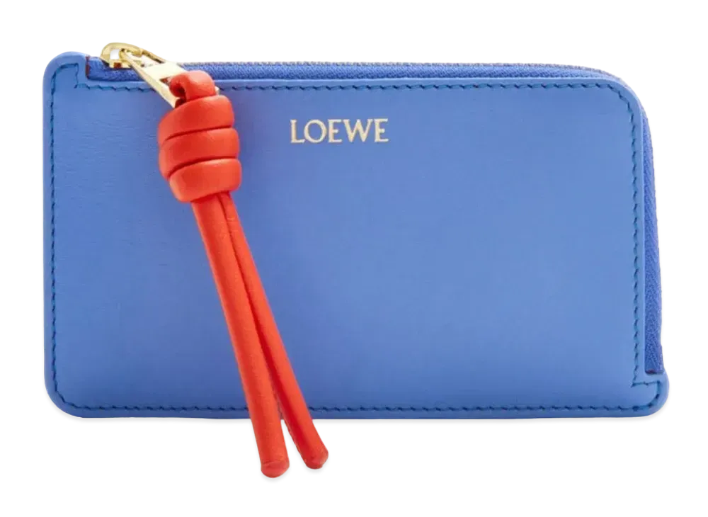 LOEWE Knotcoin Card Holder Shinina Pakaf "Seaside Blue/Vivid Orange"