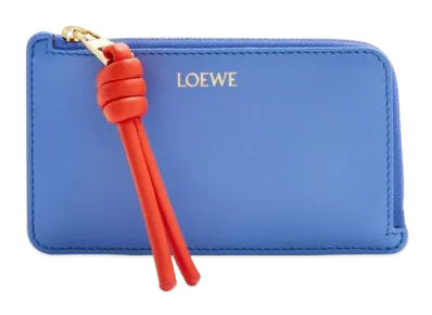 LOEWE Knotcoin Card Holder Shinina Pakaf "Seaside Blue/Vivid Orange"