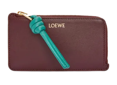 LOEWE Knotcoin Card Holder Shinina Pakaf "Burgundy/Emerald"