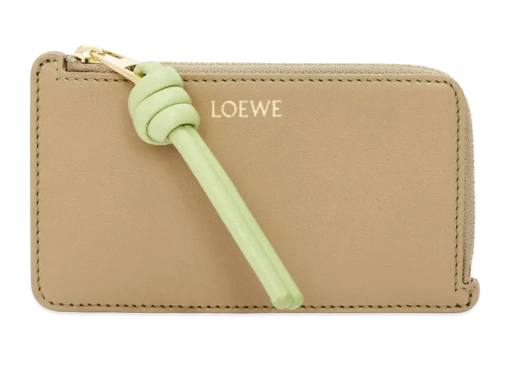 LOEWE Knotcoin Card Holder Shinina Pakaf "Clay Green/Lime Green"
