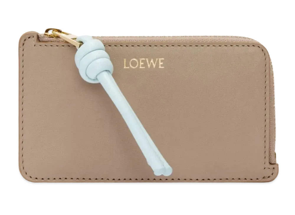 LOEWE Knotcoin Card Holder Shinina Pakaf "Sand/Blue Iceberg"