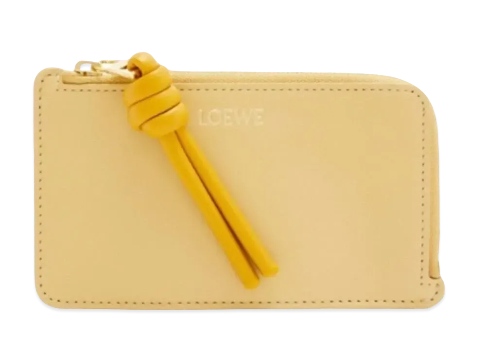 LOEWE Knotcoin Card Holder Shinina Pakaf "Dark Butter/Sunflower"