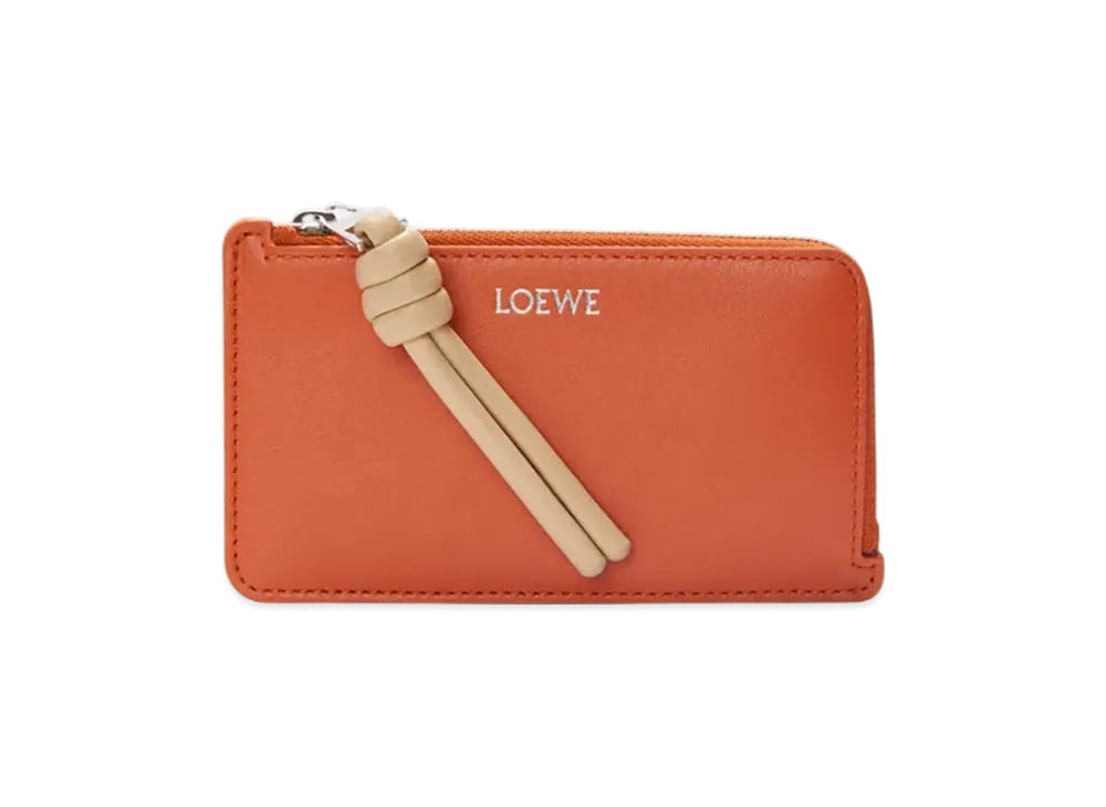 LOEWE Knot Coin Card Holder "Maple/Papercraft"