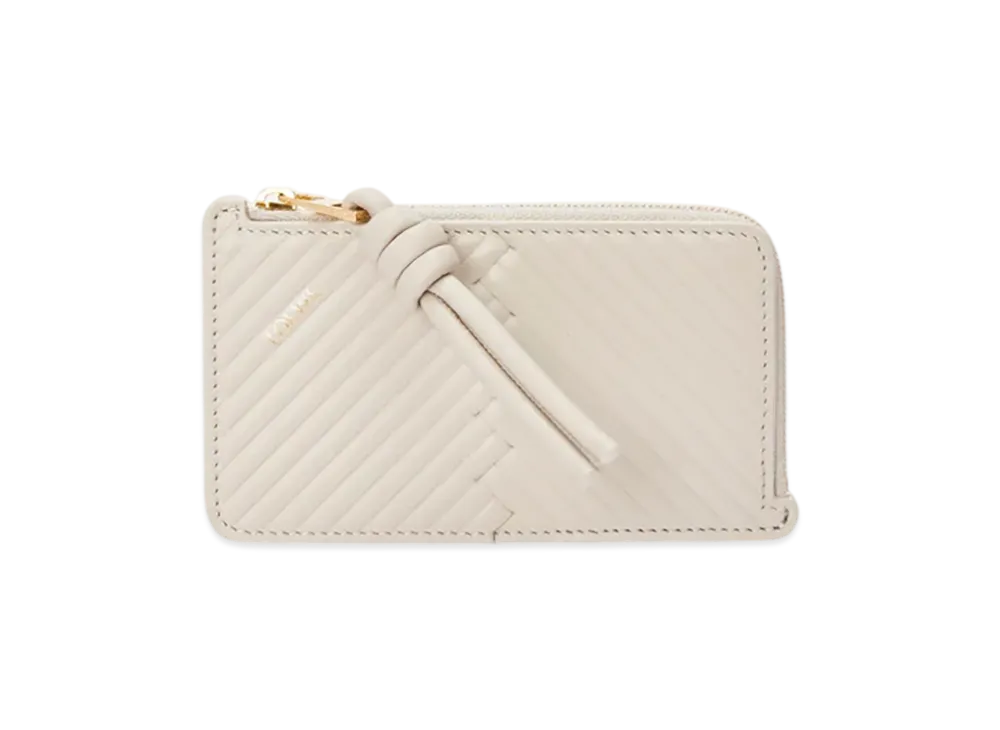 LOEWE Knot Coin Card Holder "Light Oats"