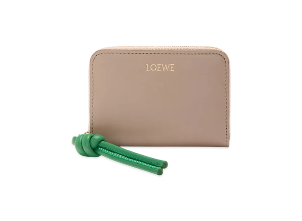LOEWE Zip Coin Purse "Sand/Tropical Green"
