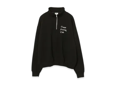 Chaos Fishing Club Logo Half Zip Sweat Shirt "Black"