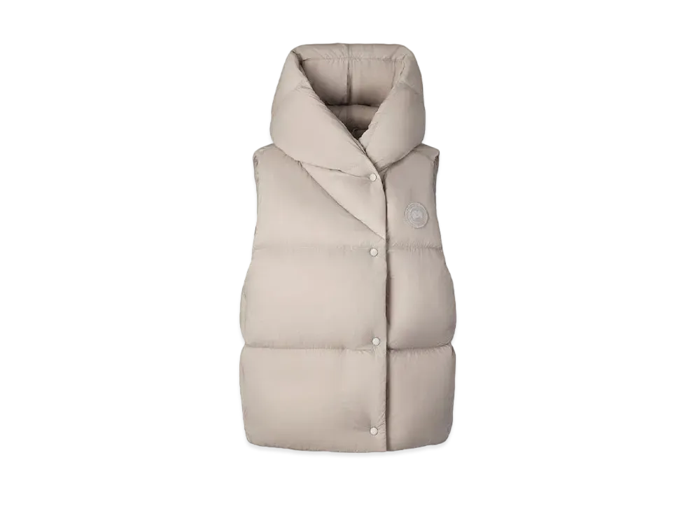 CANADA GOOSE Rhoda Hooded Vest "Limestone"
