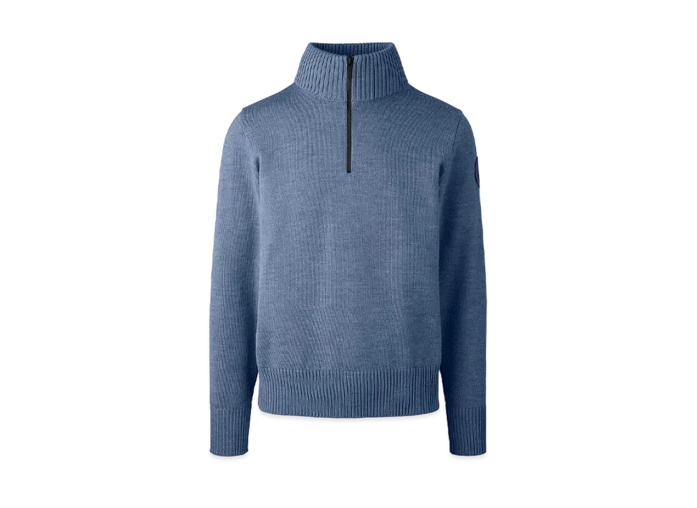 CANADA GOOSE Rosseau 1/4 Zip Sweater "Ozone Blue Heather"