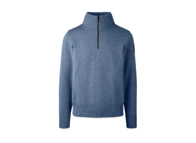 CANADA GOOSE Rosseau 1/4 Zip Sweater "Ozone Blue Heather"